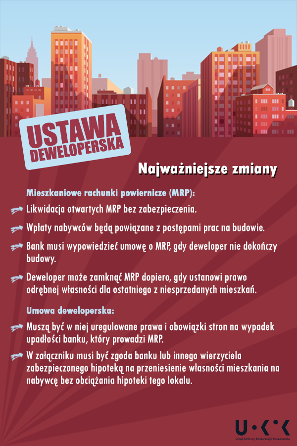 Zmiany w ustawie deweloperskiej - infografika.