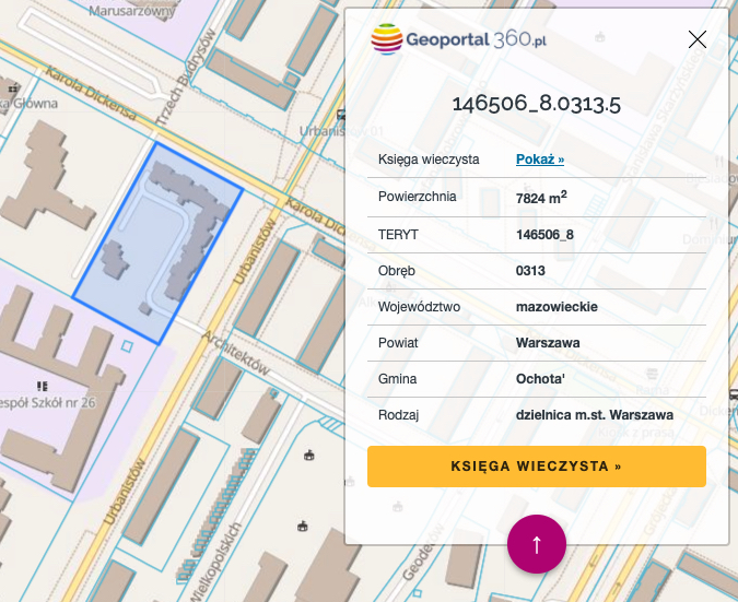 Geoportal360.pl - mapa Polski z numerami działek